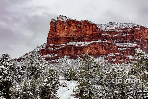 Snowy Courthouse Butte